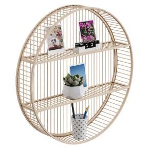 Round bamboo shelf Hadga.