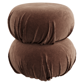 Пуф Ruched Dark Beige Velvet