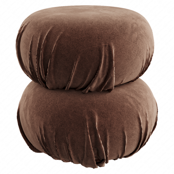Пуф Ruched Dark Beige Velvet Пуф Ruched Dark Beige Velvet