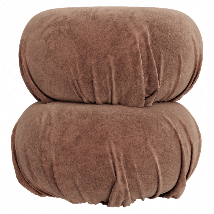 Пуф Ruched Dark Beige Velvet Пуф Ruched Dark Beige Velvet