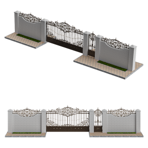 Decorative wrought-iron gates