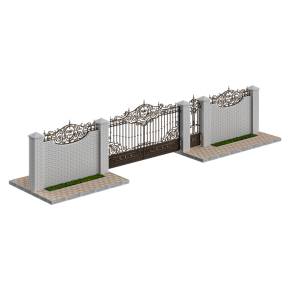 Decorative wrought-iron gates