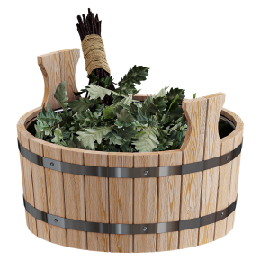 Sauna set with an oak venik.