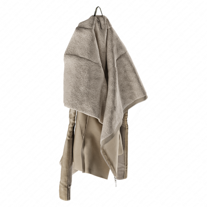 Дубленка бежевая