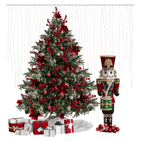 Праздничная лесная елка с подарками