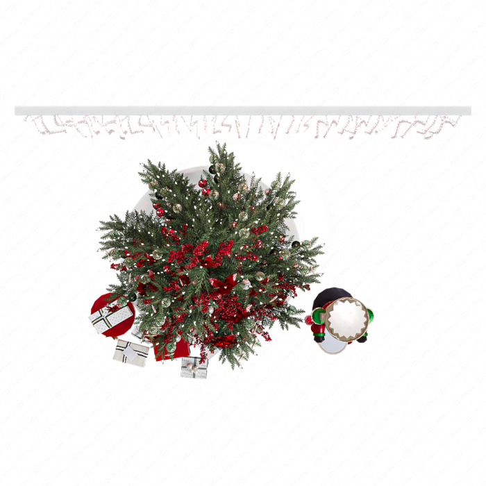 Праздничная лесная елка с подарками