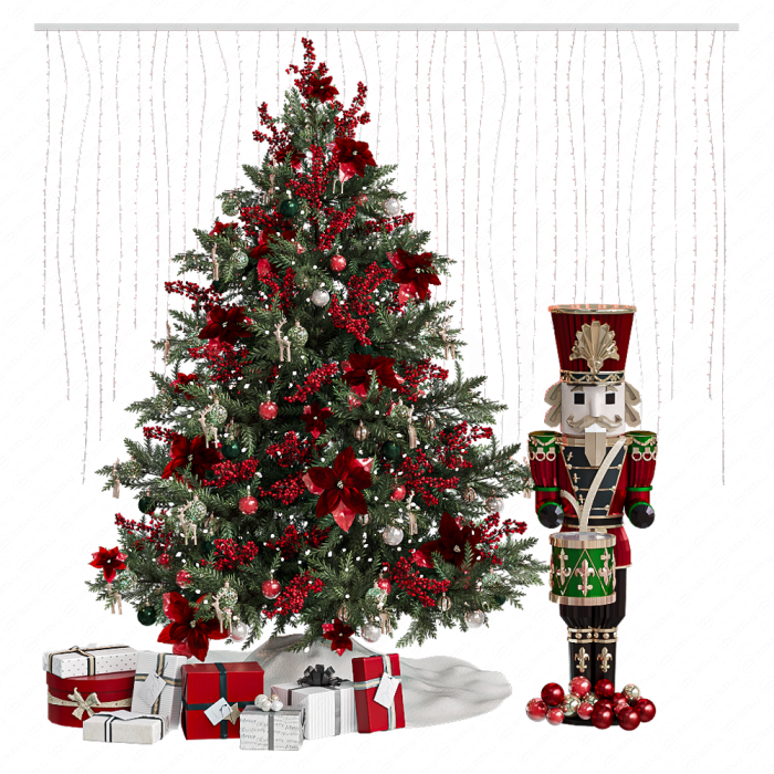 Праздничная лесная елка с подарками