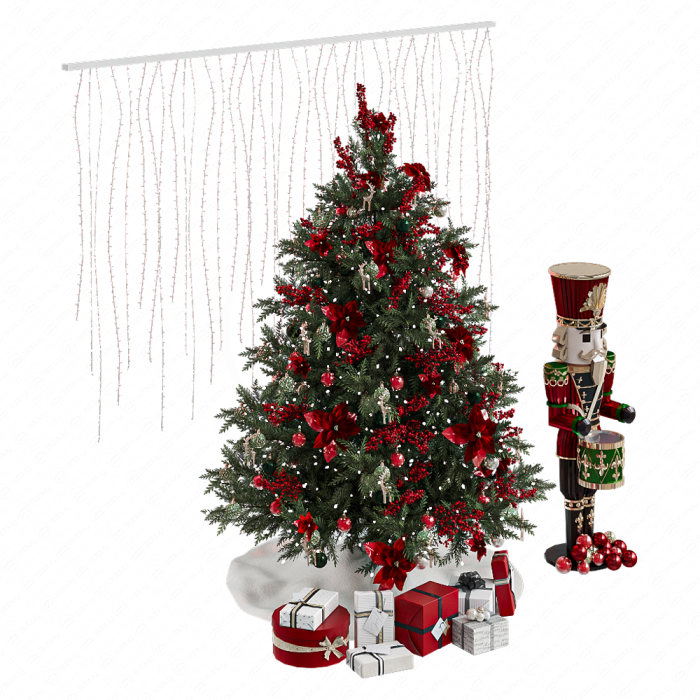 Праздничная лесная елка с подарками