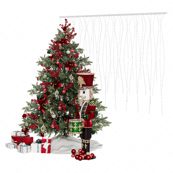 Праздничная лесная елка с подарками