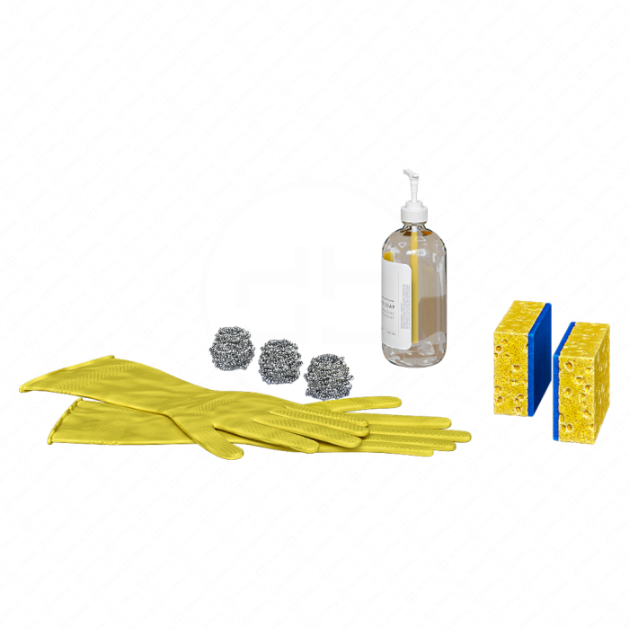 Набор для мойки посуды с губками и перчатками