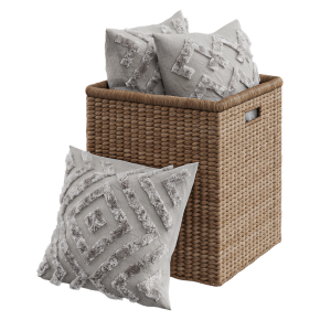 Basket with cushions