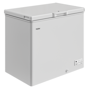 Haier HCE203R chest freezer.