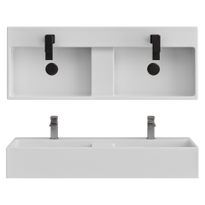 Настенный умывальник Arezzo Double Bowl