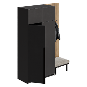 Hallway wardrobe with coat rack.