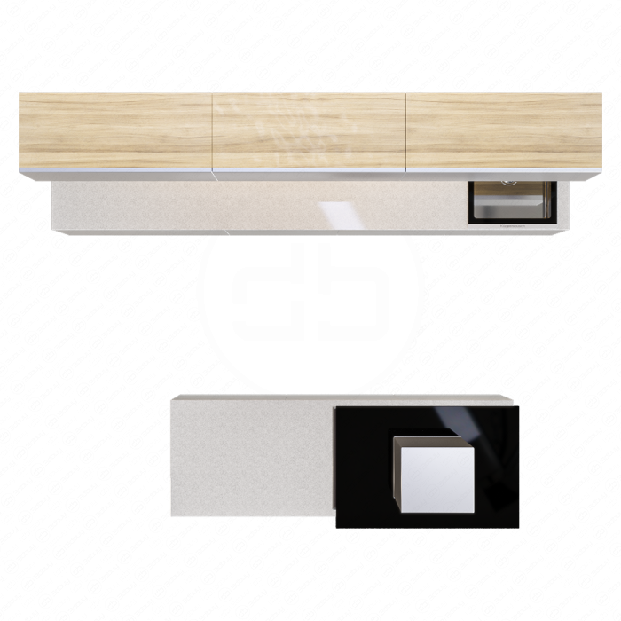 Рифленная белая кухня Furniture