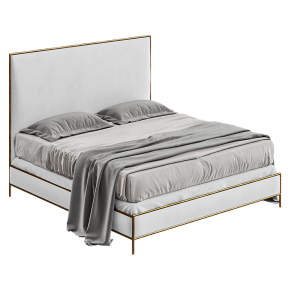 Thaddeus leather bed from RH