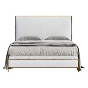 Thaddeus leather bed from RH