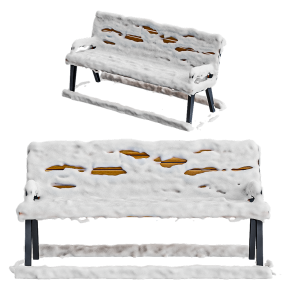 Парковые скамейки под снегом «Париж» от Аданат