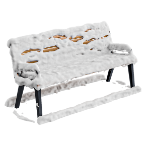 Парковые скамейки под снегом «Париж» от Аданат