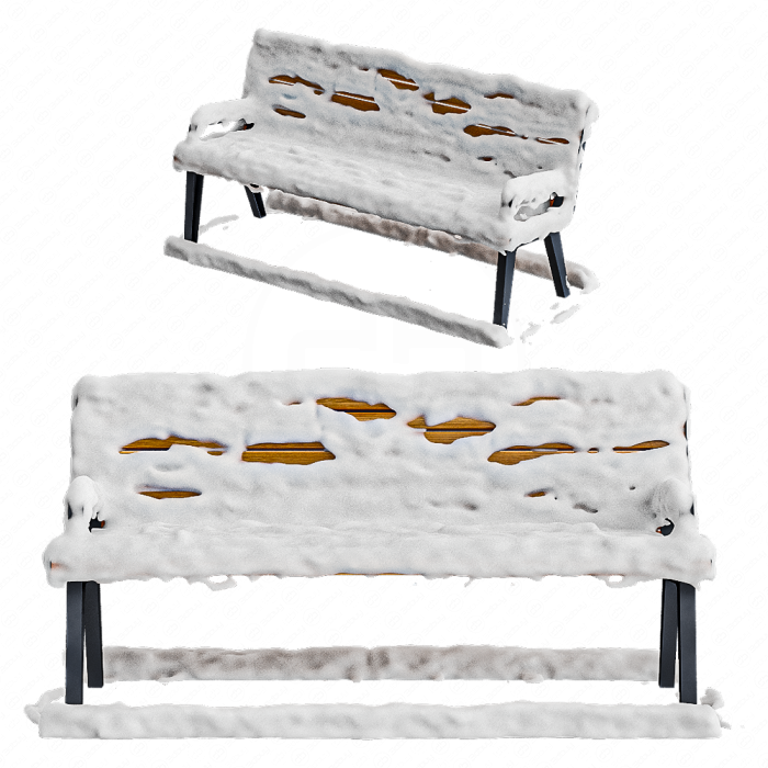 Парковые скамейки под снегом «Париж» от Аданат