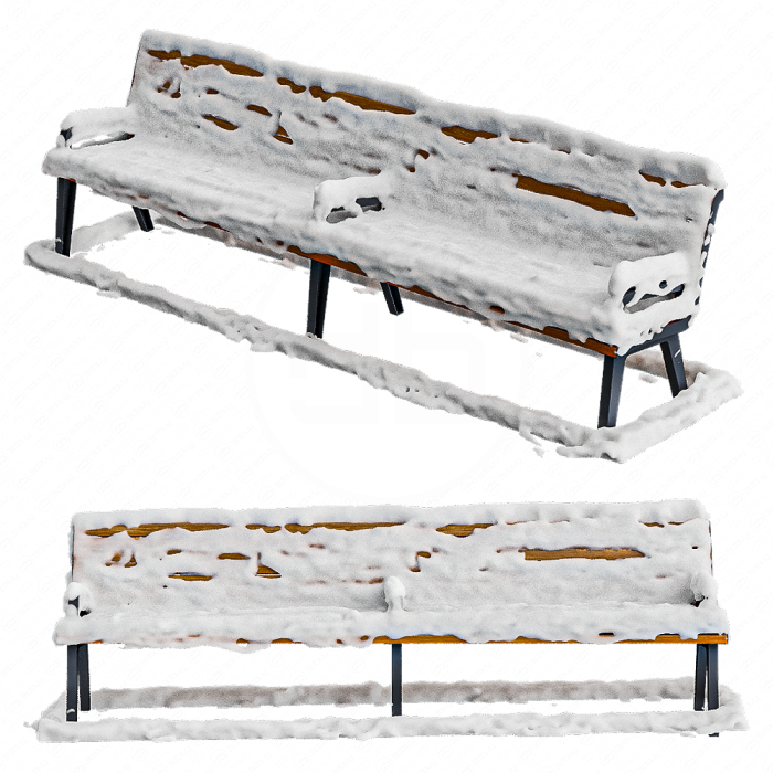 Парковые скамейки под снегом «Париж» от Аданат