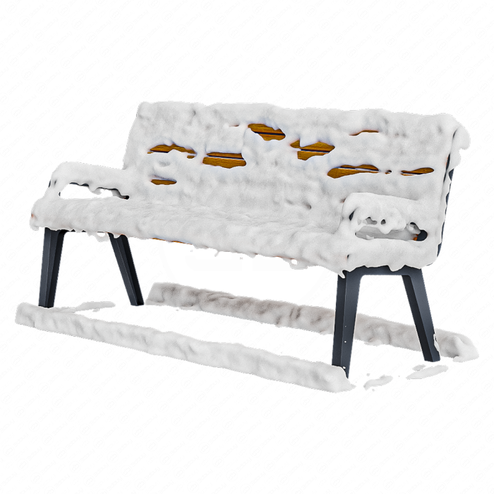 Парковые скамейки под снегом «Париж» от Аданат