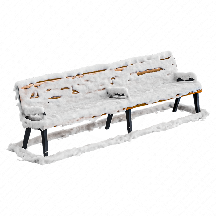 Парковые скамейки под снегом «Париж» от Аданат