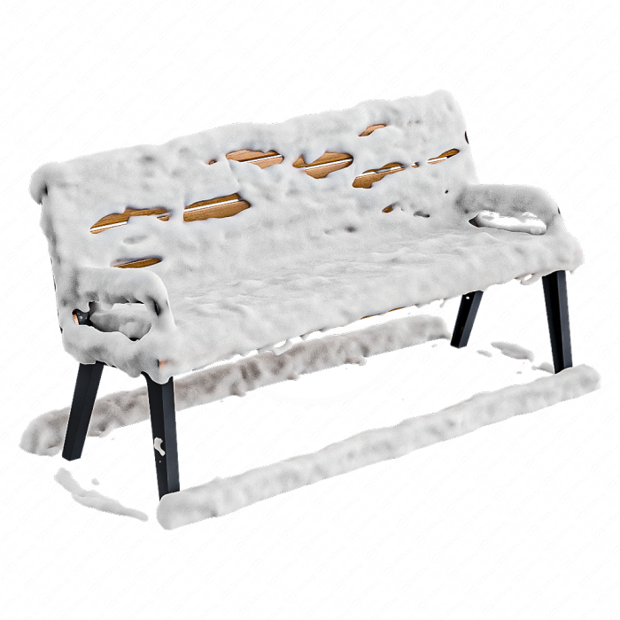 Парковые скамейки под снегом «Париж» от Аданат