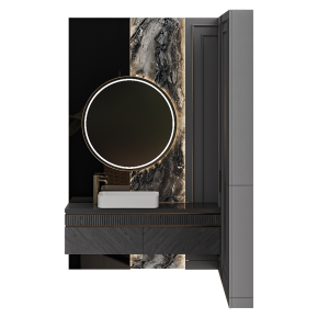 Bathroom design in the neoclassical style.