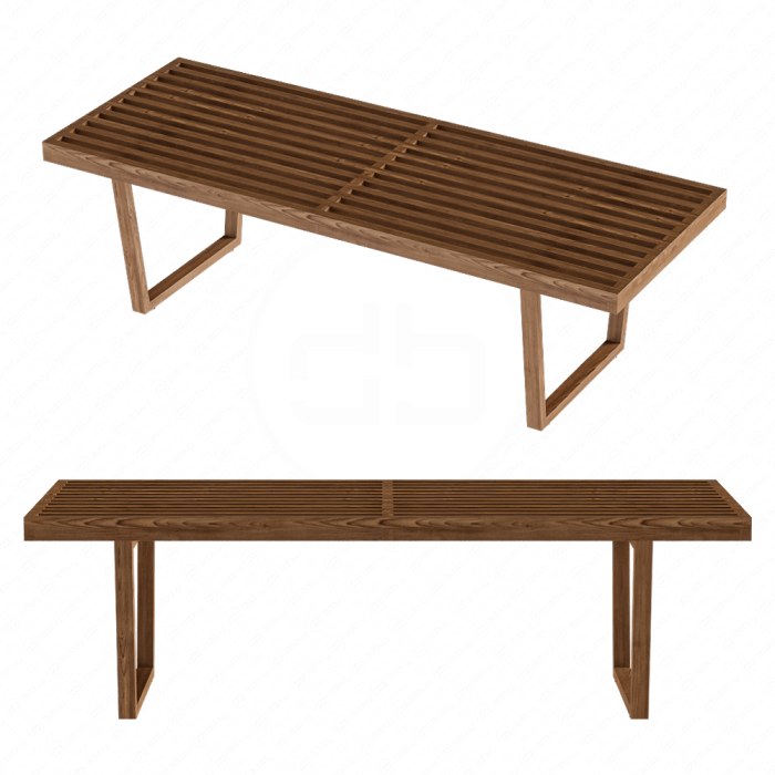 Скамейка деревянная Platform small