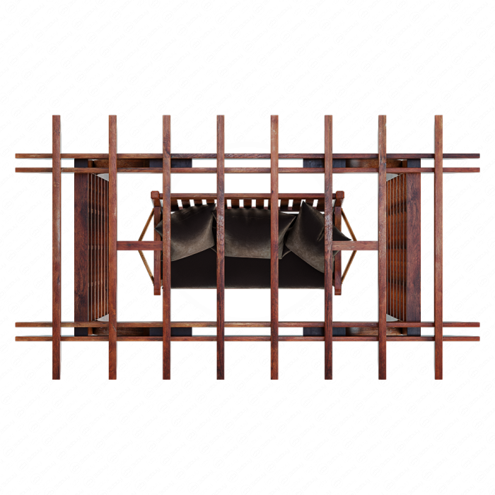 Деревянные садовые качели в двух цветах