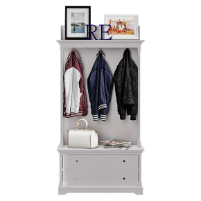 Hallway coat rack with drawers