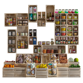 Полки с продуктами
