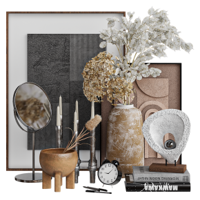 Decorative set with dried flowers No. 1