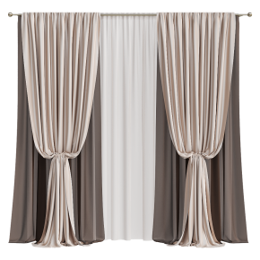 curtain rod with curtains