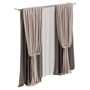 curtain rod with curtains