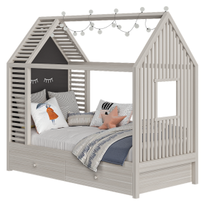 House-shaped children's bed