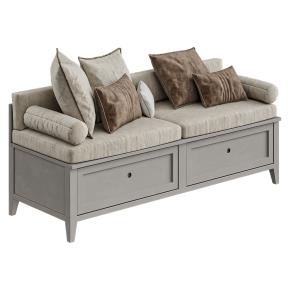 Soft sofa with cushions for the hallway.