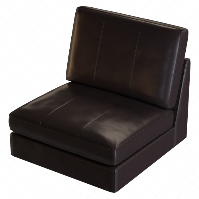Кожаное коричневое кресло