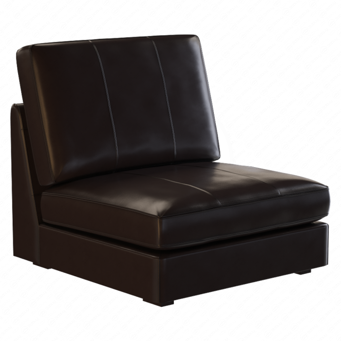 Кожаное коричневое кресло