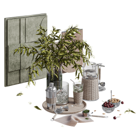 Kitchen decor with flowers