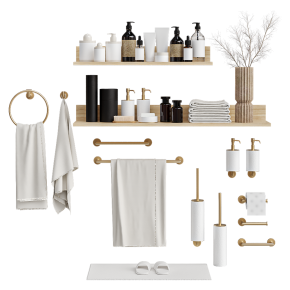 Bathroom storage organization with decor