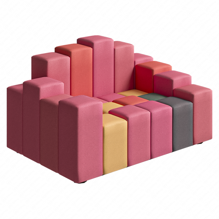 Диван модульный Do-Lo-Rez от Moroso черно-красный