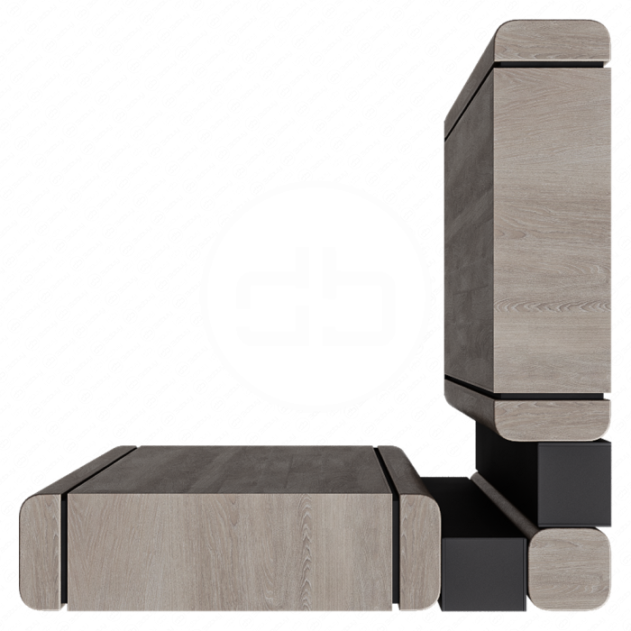 Шкаф угловой с декором