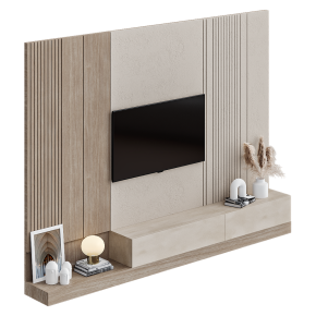 TV wall unit with decor No. 6