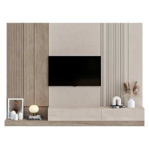 TV wall unit with decor No. 6