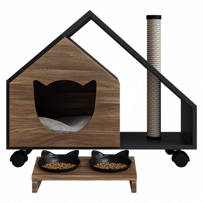 Домик для кошки Terrace и миска Roy