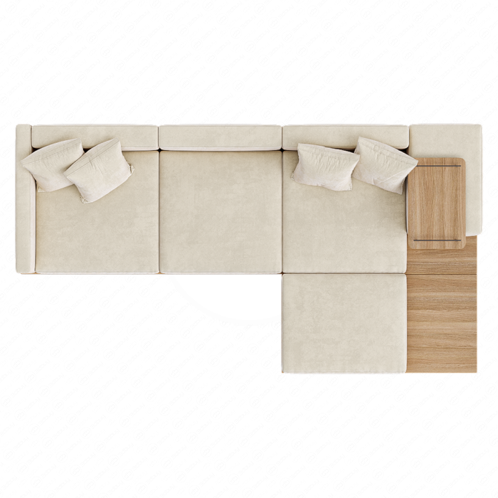 Диван угловой Japandi XXL Wooden Диван угловой Japandi XXL Wooden
