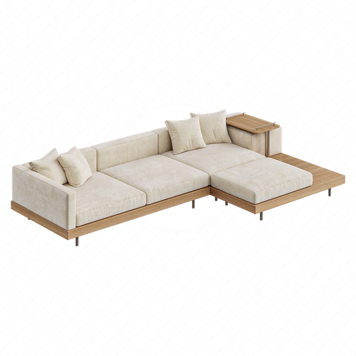 Диван угловой Japandi XXL Wooden Диван угловой Japandi XXL Wooden