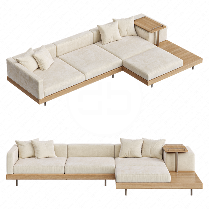 Диван угловой Japandi XXL Wooden Диван угловой Japandi XXL Wooden